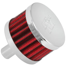 Load image into Gallery viewer, K&amp;N Steel Base Chrome Top Crankcase Vent Filter 1/2in. Vent / 2in. OD / 1-1/2in. Height Air Filters - Universal Fit K&amp;N Engineering   
