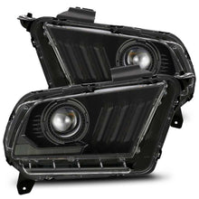 Load image into Gallery viewer, AlphaRex 10-12 Ford Mustang LUXX LED Proj Headlights Plank Style Alpha Blk w/Activ Light/Seq Signal Headlights AlphaRex
