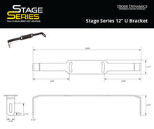 Load image into Gallery viewer, Diode Dynamics Stage Series 12 In U Bracket (Single) Light Bars &amp; Cubes Diode Dynamics   
