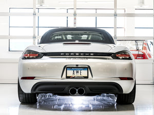 AWE Tuning Porsche 718 Boxster / Cayman Track Edition Exhaust - Chrome Silver Tips Catback AWE Tuning   