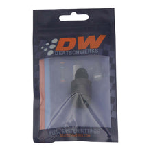 Load image into Gallery viewer, DeatschWerks 6AN Male Flare to 1/4in Female EFI Quick Connect Adapter - Anodized Matte Black Fuel Components Misc DeatschWerks
