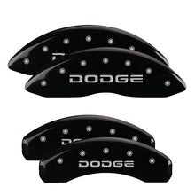 Load image into Gallery viewer, MGP 4 Caliper Covers Engraved Front &amp; Rear Broken D/Dodge Black finish silver ch Caliper Covers MGP
