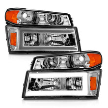 Load image into Gallery viewer, ANZO 04-12 GM Colorado/Canyon/I-Series Crystal Headlights - w/ Light Bar Chrome Housing 4pcs Headlights ANZO
