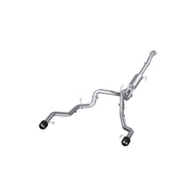 Load image into Gallery viewer, MBRP 22-23 Ford F150 T304 5in OD Carbon Fiber Tip Dual Rear Exit 3in Cat Back Exhaust Catback MBRP
