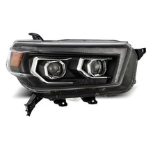 Load image into Gallery viewer, AlphaRex 10-13 Toyota 4Runner LUXX LED Proj Headlights Plank Style Black w/Seq Signal/DRL Headlights AlphaRex
