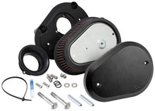 Load image into Gallery viewer, K&amp;N 00-16 Harley Davidson Street Metal Intake System Flare Black Cold Air Intakes K&amp;N Engineering   
