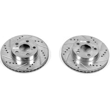 Load image into Gallery viewer, Power Stop 04-09 Toyota Prius Front Evolution Drilled &amp; Slotted Rotors - Pair Brake Rotors - Slot &amp; Drilled PowerStop   
