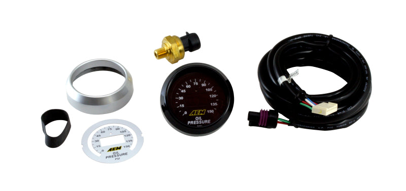 AEM 52mm Oil Pressure 150psi Digital Gauge Gauges AEM