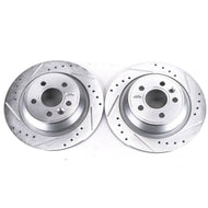 Power Stop 12-15 Land Rover Range Rover Evoque Rear Evolution Drilled & Slotted Rotors - Pair Brake Rotors - Slot & Drilled PowerStop