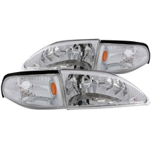 Load image into Gallery viewer, ANZO 1994-1998 Ford Mustang Crystal Headlights Chrome Headlights ANZO
