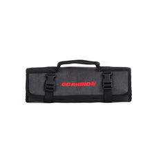 Load image into Gallery viewer, Go Rhino XVenture Gear Tool Wrench Roll - Large (4x4in. Closed) 12oz Waxed Canvas - Black Cargo Boxes &amp; Bags Go Rhino
