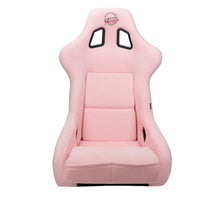 Load image into Gallery viewer, NRG FRP Bucket Seat PRISMA Edition W/ pearlized Back Pink Alcantara - Large Race Seats NRG
