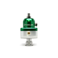 Load image into Gallery viewer, Fuelab 555 High Pressure Adjustable FPR Blocking 25-65 PSI (1) -8AN In (2) -8AN Out - Green Fuel Pressure Regulators Fuelab
