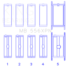 Load image into Gallery viewer, King Chevrolet 369-502 Gen IV/ V/ VI - (Size .020) Main Bearing Set Bearings King Engine Bearings
