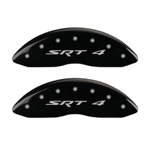 Load image into Gallery viewer, MGP Front set 2 Caliper Covers Engraved Front SRT4 Black finish silver ch Caliper Covers MGP
