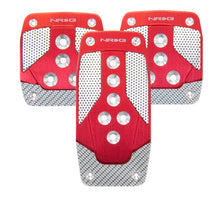 Load image into Gallery viewer, NRG Aluminum Sport Pedal M/T - Red w/Silver Carbon Pedal Covers NRG
