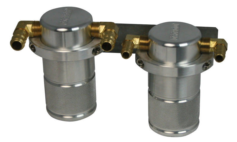 Moroso 04-07 Subaru STi/06-07 WRX Air/Oil Separator Catch Can - Small Body - Billet Aluminum Oil Catch Cans Moroso