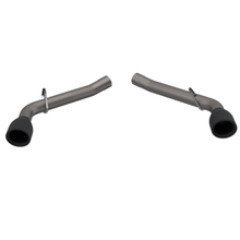 Load image into Gallery viewer, QTP 10-13 Chevrolet Camaro SS 6.2L 304SS Eliminator Muffler Delete Axle Back Exhaust w/4.5in Blk Tip Axle Back QTP
