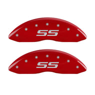 MGP 4 Caliper Covers Engraved Front & Rear Monte Carlo style/SS Red finish silver ch Caliper Covers MGP