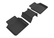 3D MAXpider 2016-2020 BMW 7 Series Kagu 2nd Row Floormats - Black Floor Mats - Rubber 3D MAXpider   