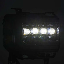Load image into Gallery viewer, AlphaRex 14-18 GMC Sierra NOVA LED Proj Headlights Plnk Style Alpha Blk w/Activ Light/Seq Signal/DRL Headlights AlphaRex
