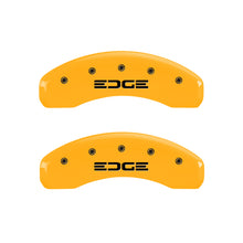 Load image into Gallery viewer, MGP 4 Caliper Covers Engraved Front &amp; Rear Edge Yellow finish black ch Caliper Covers MGP
