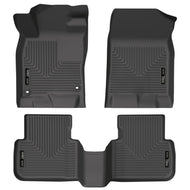Husky Liners 2022 Honda Civic WeatherBeater Front & 2nd Seat Floor Liners (Black) Floor Mats - Rubber Husky Liners