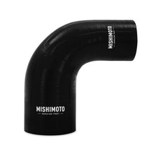 Load image into Gallery viewer, Mishimoto Silicone Reducer Coupler 90 Degree 3in to 3.5in - Black Silicone Couplers &amp; Hoses Mishimoto
