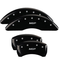 MGP 4 Caliper Covers Engraved Front & Rear MGP Black finish silver ch | 22209SMGPBK