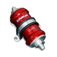 Load image into Gallery viewer, Fuelab 818 In-Line Fuel Filter Standard -8AN In/Out 10 Micron Fabric - Red Fuel Filters Fuelab
