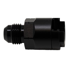 Load image into Gallery viewer, DeatschWerks 6AN Male Flare to 3/8in Female EFI Quick Connect Adapter - Anodized Matte Black Fuel Components Misc DeatschWerks
