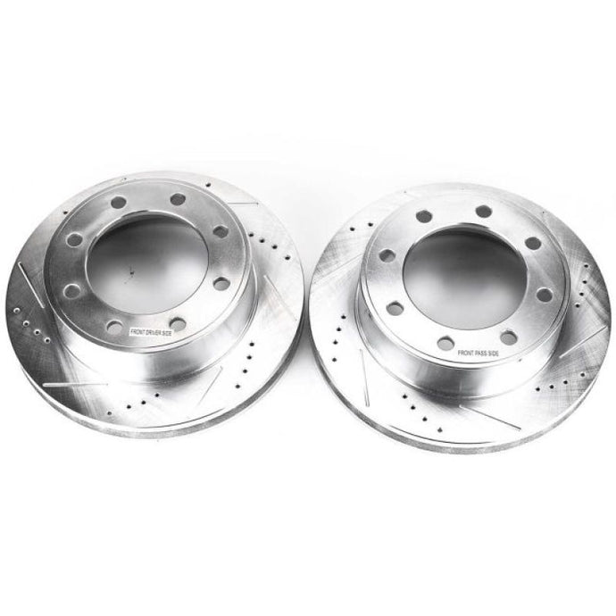 Power Stop 00-05 Ford Excursion Front Evolution Drilled & Slotted Rotors - Pair Brake Rotors - Slot & Drilled PowerStop