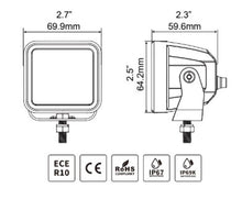 Load image into Gallery viewer, Go Rhino Xplor Blackout Series Cube LED Flood Light Kit (Surface/Threaded Stud Mnt) 2x2 - Blk (Pair) Light Bars &amp; Cubes Go Rhino   
