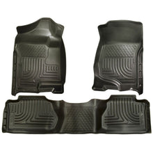 Load image into Gallery viewer, Husky Liners 07-12 Chevy Silverado/GMC Sierra Extended Cab WeatherBeater Combo Black Floor Liners Floor Mats - Rubber Husky Liners
