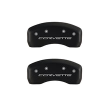 Load image into Gallery viewer, MGP 4 Caliper Covers Engraved Front &amp; Rear C6/Corvette Red finish silver ch Caliper Covers MGP
