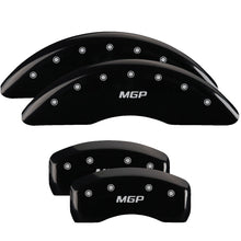 Load image into Gallery viewer, MGP 4 Caliper Covers Engraved Front &amp; Rear Lincoln Black finish silver ch Caliper Covers MGP
