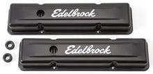 Load image into Gallery viewer, Edelbrock Valve Cover Signature Series Chevrolet 1959-1986 262-400 CI V8 Low Black Valve Covers Edelbrock

