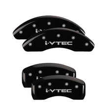 Load image into Gallery viewer, MGP 4 Caliper Covers Engraved Front &amp; Rear Vtech Black finish silver ch Caliper Covers MGP
