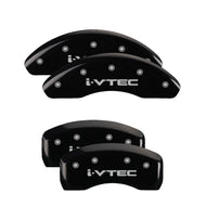 MGP 4 Caliper Covers Engraved Front & Rear i-Vtec Black finish silver ch Caliper Covers MGP