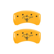 Load image into Gallery viewer, MGP Rear set 2 Caliper Covers Engraved Rear 2015/Bar &amp; Pony Yellow finish black ch Caliper Covers MGP
