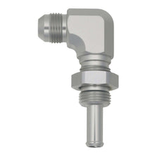 Load image into Gallery viewer, DeatschWerks 8AN Male Flare to 90-Degree 3/8in Single Hose Barb - Anodized DW Titanium Fittings DeatschWerks
