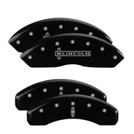 MGP 4 Caliper Covers Engraved Front Lincoln Engraved Rear Star logo Black finish silver ch Caliper Covers MGP