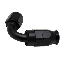 Load image into Gallery viewer, DeatschWerks 6 AN Female Flare Swivel 120-Degree Hose End PTFE - Anodized Matte Black Fittings DeatschWerks
