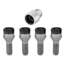 Load image into Gallery viewer, McGard Wheel Lock Bolt Set - 4pk. (Cone Seat) M12X1.5 / 17mm Hex / 25.5mm Shank Length - Black Wheel Bolts McGard

