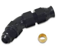 Load image into Gallery viewer, Vibrant 45 Degree 3/8in Tube to Male -6AN Flare Adapter w/ Olive Inserts Fittings Vibrant
