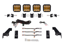 Load image into Gallery viewer, Diode Dynamics Jeep JL SS5 4-Pod CrossLink Grille Lightbar Kit Pro - Yellow Combo Light Bars &amp; Cubes Diode Dynamics   
