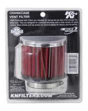 Load image into Gallery viewer, K&amp;N 1.75in Flange ID x 3in OD x 2.5in H Chrome Finish Rubber Base Crankcase Vent Filter Air Filters - Universal Fit K&amp;N Engineering   
