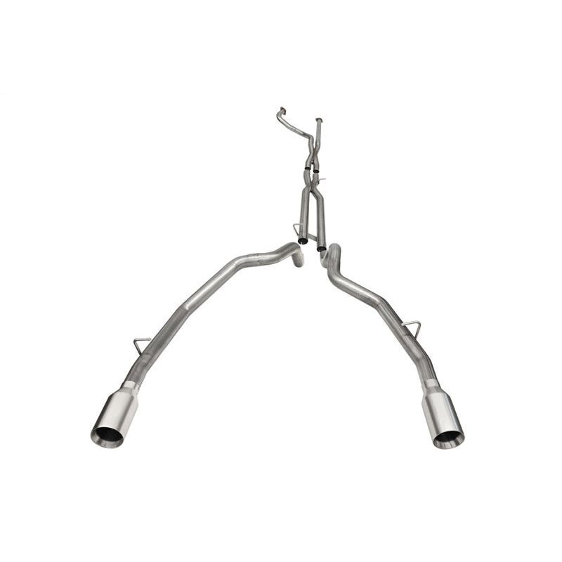 Corsa 2021-2024 Dodge Ram TRX Crew Cab Baja Catback Exhaust Dual Rear Satin Tip Catback CORSA Performance