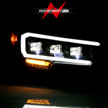 Load image into Gallery viewer, ANZO 2016-2018 Toyota Tacoma LED Projector Headlights Plank Style Black w/ Amber Headlights ANZO
