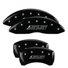 Load image into Gallery viewer, MGP 4 Caliper Covers Engraved Front &amp; Rear Gen 5/SS Black finish silver ch Caliper Covers MGP
